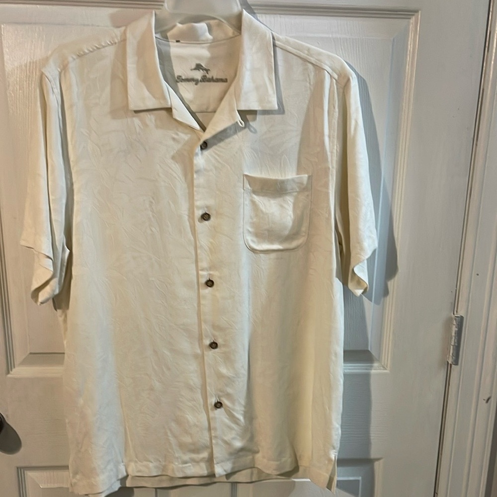 Tommy Bahama Cream Casual Button Down Shirt